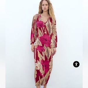 NWT ZARA FLORAL PRINT SET